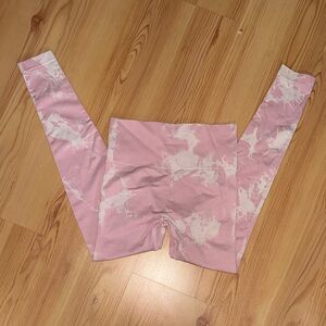 Pink Tie-Dye High-Waist Leggings Shein XS
